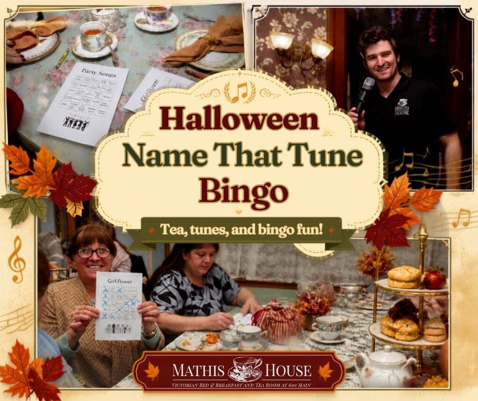 Halloween Name that Tune Tea Time Bingo