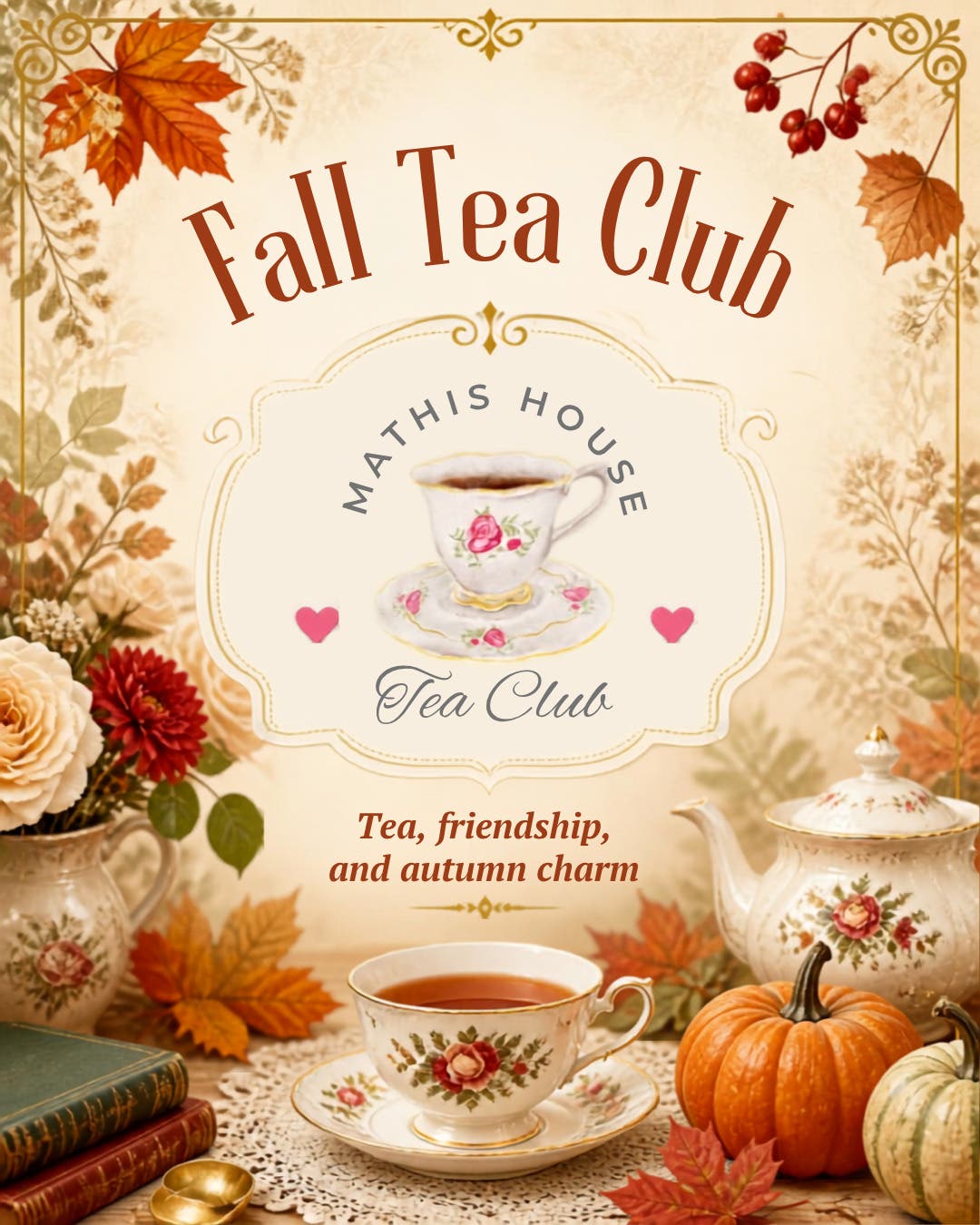Monthly Women's Empowerment Tea Club Meeting at the Mathis House