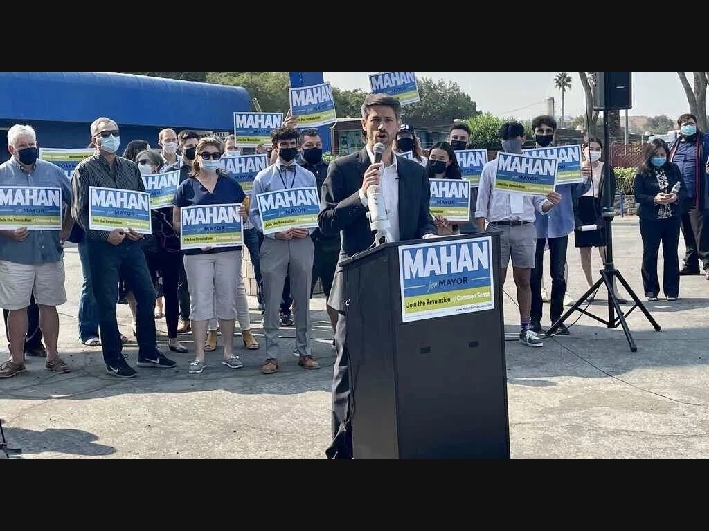 San Jose Councilmember Matt Mahan announced his mayoral campaign in September. 