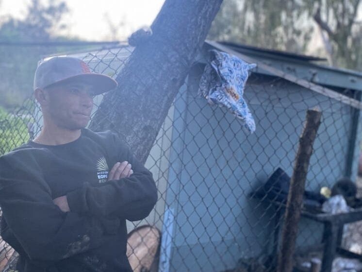 Frederico Gamez is ready to leave "the Jungle," a homeless camp of about 100 people across from Happy Hollow Park & Zoo in San Jose. The city has plans to sweep the site on April 15. 