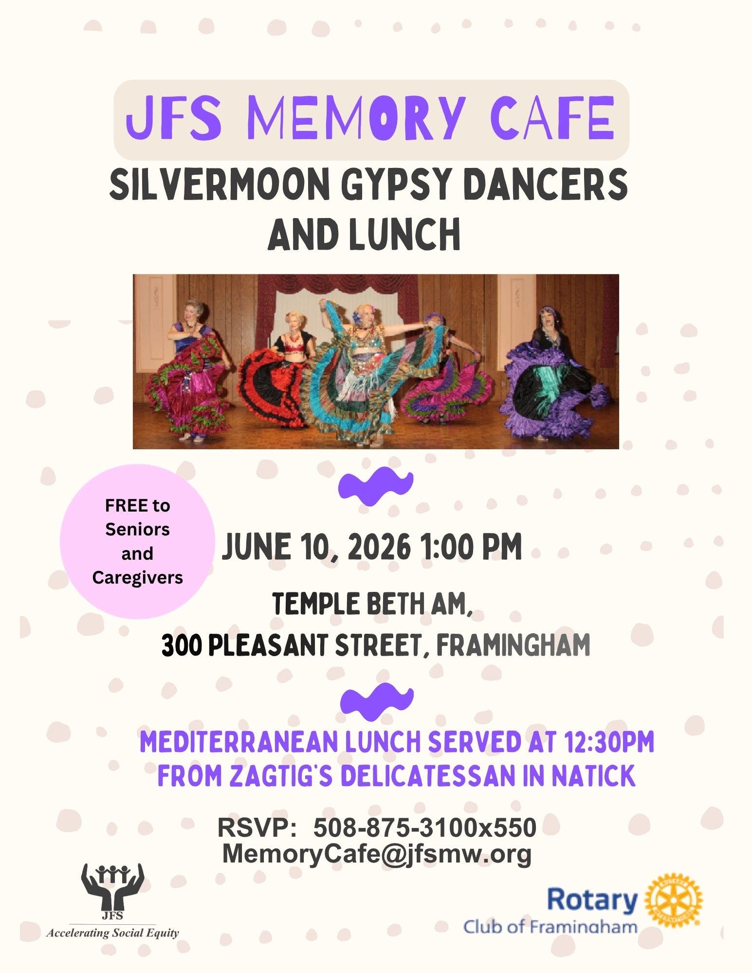 Memory Cafe: Silverwood Gypsy Dancers and Lunch