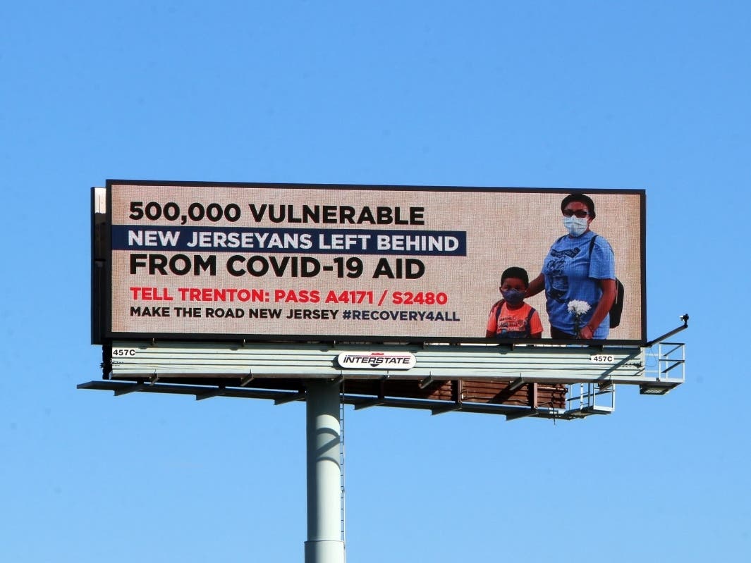 The billboard near exits 9 and 10 on NJ turnpike. 