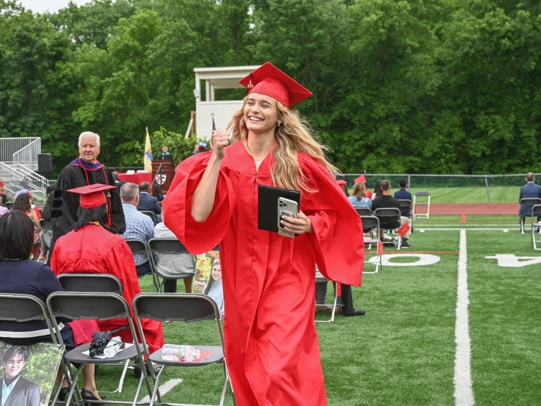 The ceremony was held recently at the Natale Family Field. Hundred and thirty-two students from the Class of 2021 graduated.  