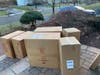 A picture of the boxes arriving at the Kumar residence in South Brunswick.  