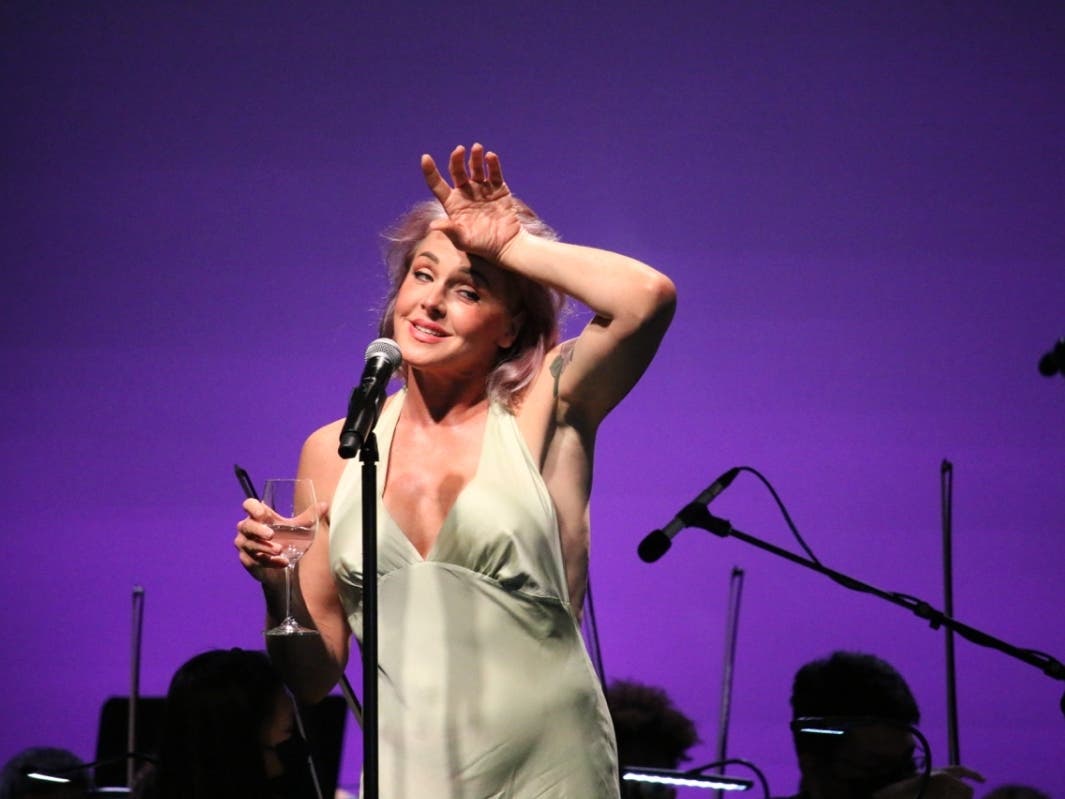 Storm Large sang the role of the two “Annas” in the Princeton Festival’s opening night performance of Kurt Weill’s Seven Deadly Sins. 