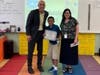 (L-R) Anthony Carabelli Jr., Director, Economic Development; Logan Pablacio; teacher Natalie Deblin
