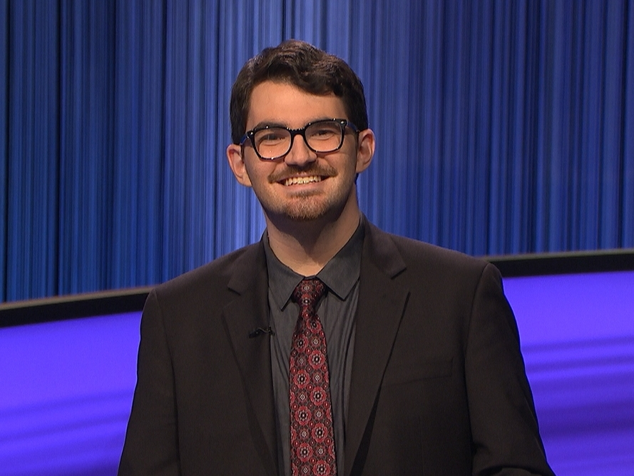 Ben Coller on the sets of 'Jeopardy!' 