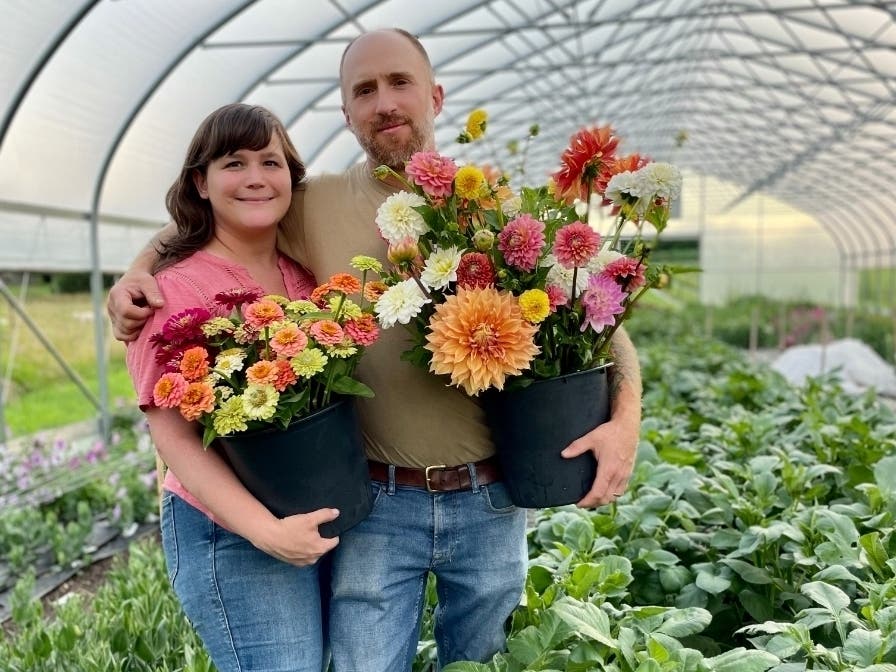 Rebecca Kutzer-Rice and Mark Ginsberg started Moonshot Farm in 2019. 