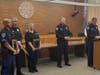Lt. Roger Tuohy, Officer Ryan Bartunek, PST Christine McCarthy and Chief Raymond Hayducka
