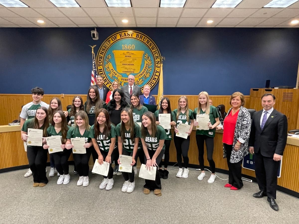 East Brunswick School Cheer Team Recognized For Winning State Title