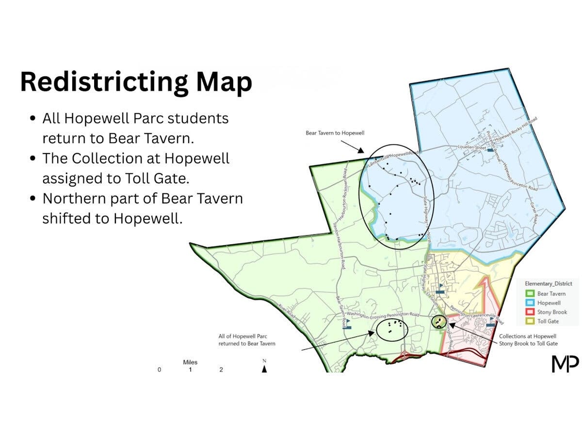 A map of the redistricting