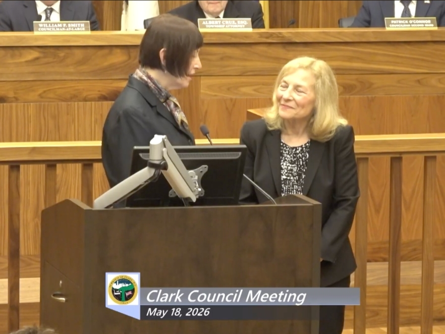 Mayor Angel Albanese and Edith "Edie" Merkel