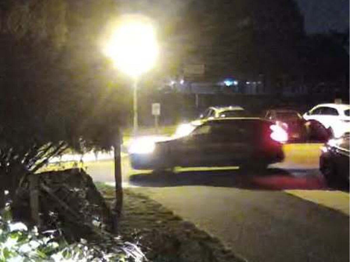 Surveillance image shows the suspect vehicle, believed to be a Honda CR-V, driving through the Twin Rivers section of East Windsor.