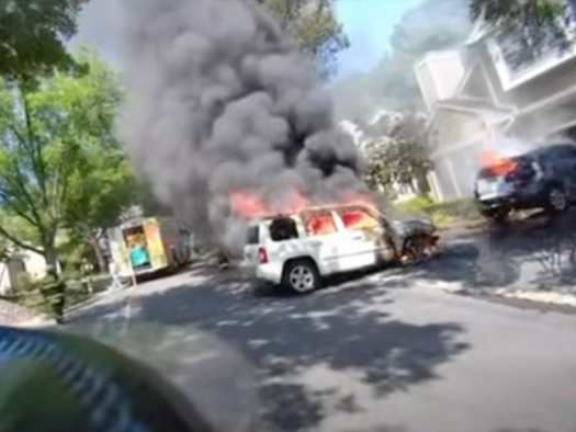 A screenshot of the video footage from the incident
