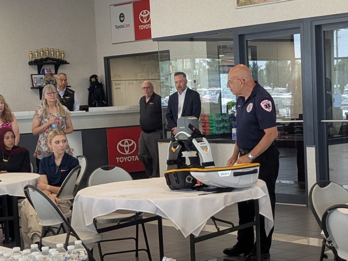 One device was donated by Dayton Toyota, the second device was purchased through a grant by South Brunswick Health Department