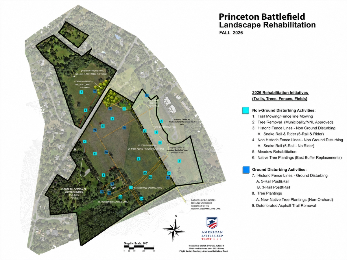 The project is led by the Princeton Battlefield State Park and the American Battlefield Trust