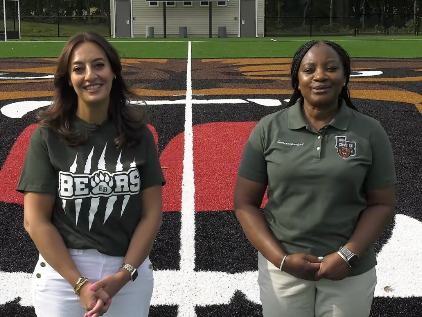 (L-R) Board of Education President Marianne Taniou and Superintendent Evelyn Mamman