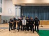 Charles Arthur Wiggs with local police officers 