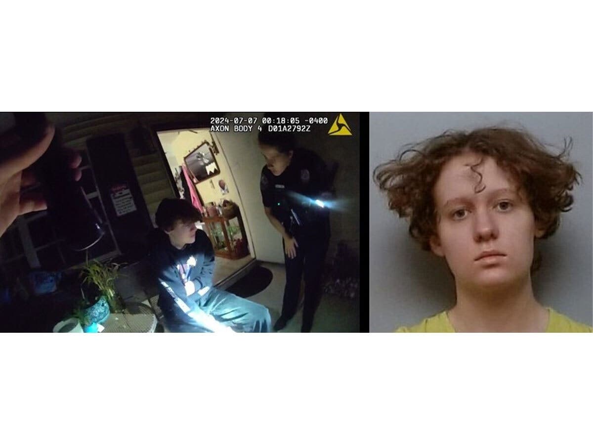 (Left) Julia Egler told officers who responded to the scene that an intruder had broken in and killed her mother and her mother’s boyfriend