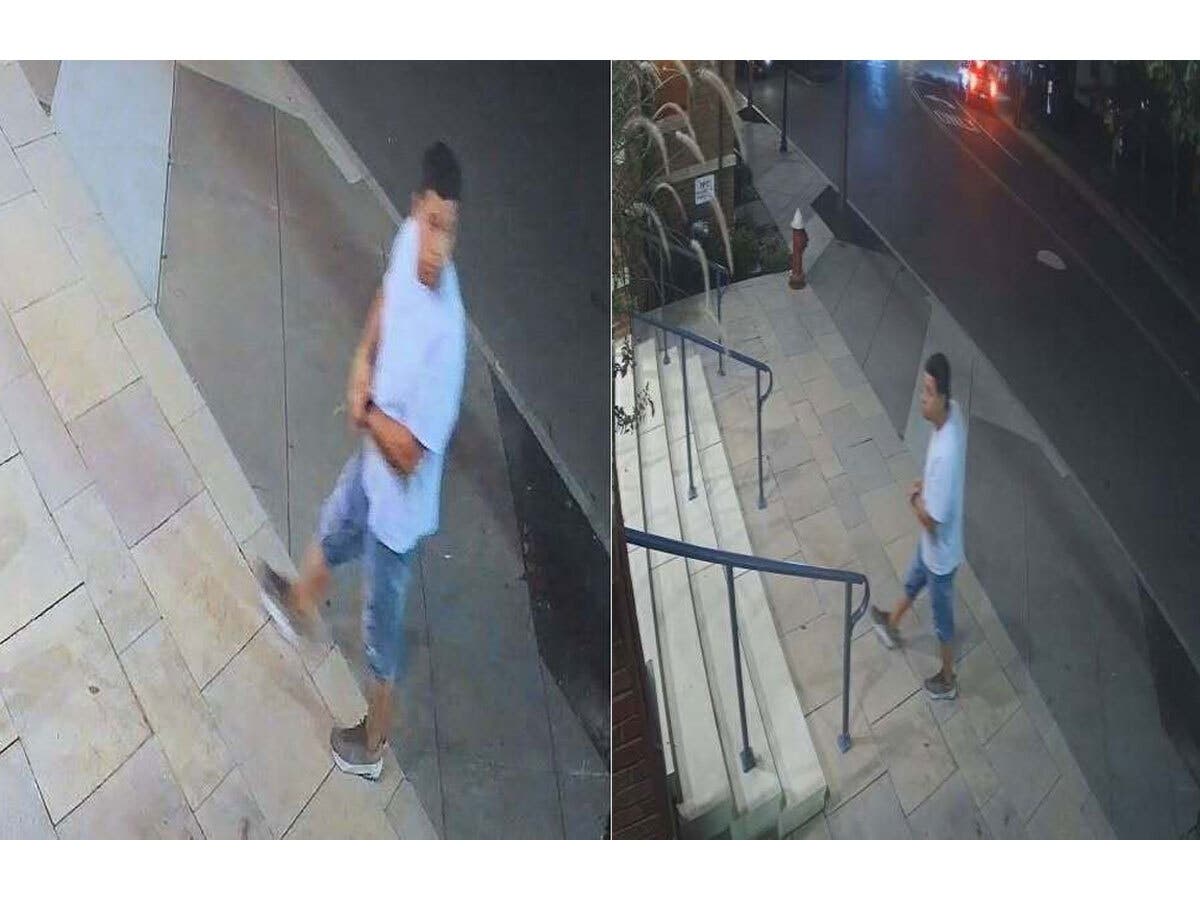 The police released two pictures of the individual they want identified