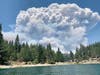 A massive plume of smoke erupts from the massive Creek Fire, which had ripped through nearly 45,531 acres Sept. 6, 2020.