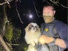 A family and their dog were rescued ​early Sunday morning after their vehicle reportedly slid more than 150 feet off the road and into a heavily wooded ravine along Crow Canyon Road in Castro Valley