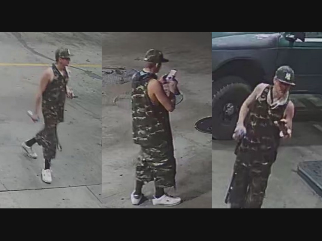 Authorities over the weekend were searching for a suspect who carjacked a woman at a Banning gas station and hit her with her vehicle as he fled, officials said.