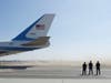 Air Force One departs from Long Beach following President Joe Biden's participation in one final rally with Gov. Gavin Newsom ahead of the recall election. 