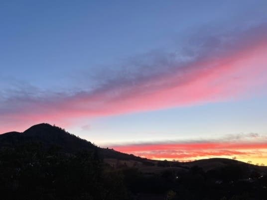 A beautiful Mount Zion sunset, shot from Clayton, Calif. 