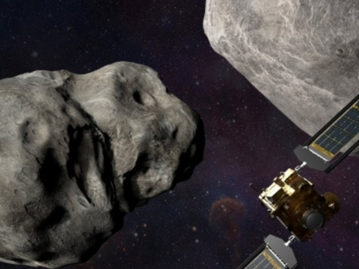 A NASA rendering shows a planetary-defense mission known as DART, which will test humankind's ability to alter the course of an asteroid heading to Earth.