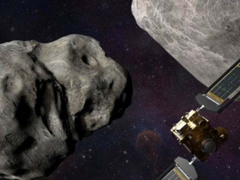 A NASA rendering shows a planetary-defense mission known as DART, which will test humankind's ability to alter the course of an asteroid heading to Earth.