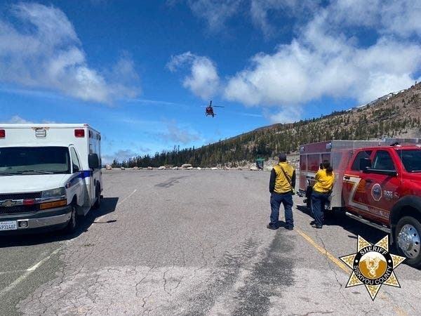 Climbers were airlifted off California's Mount Shasta on Monday, with some in critical condition. One climber died of their injuries, Siskiyou County officials said. 