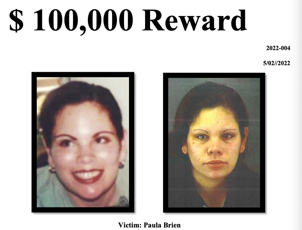 Police in San Francisco announced on Friday that a $100,000 award was being offered for information leading to the identification, arrest and conviction of a suspect responsible for murdering 25-year-old Paula Brien in 2001.