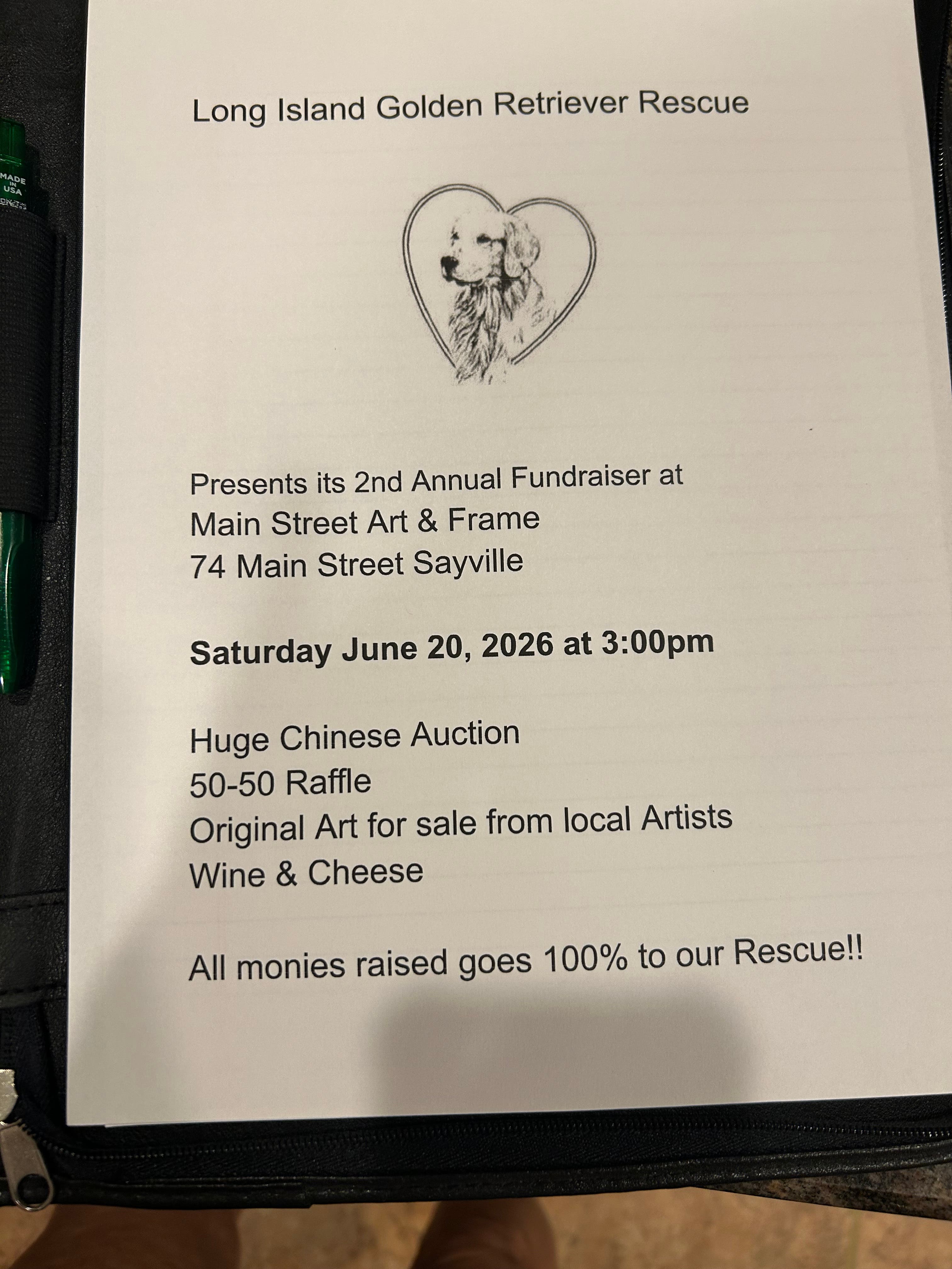 Long Island Golden Retriever Rescue Fundraiser