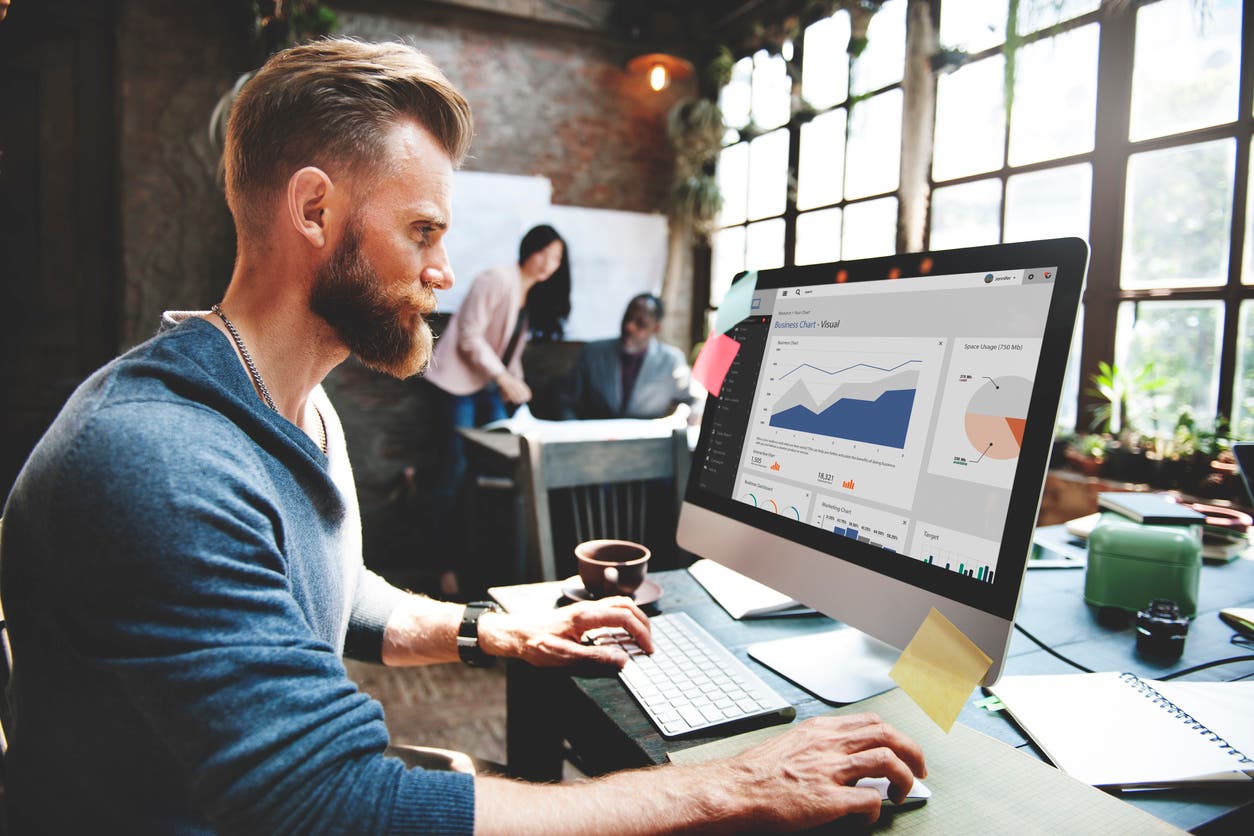 Digital Marketer At Desk, Image in Larby Amirouche Image