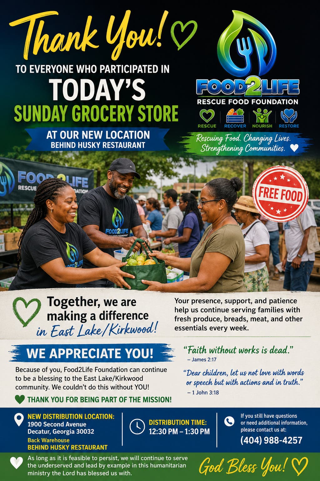 Food2Life Foundation's Sunday Grocery Store