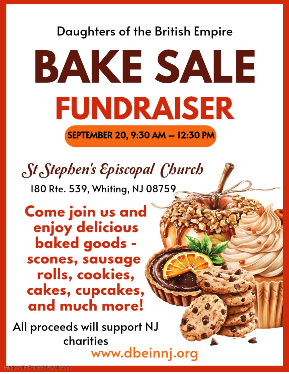 Daughters Of The British Empire Bake Sale Fundraiser