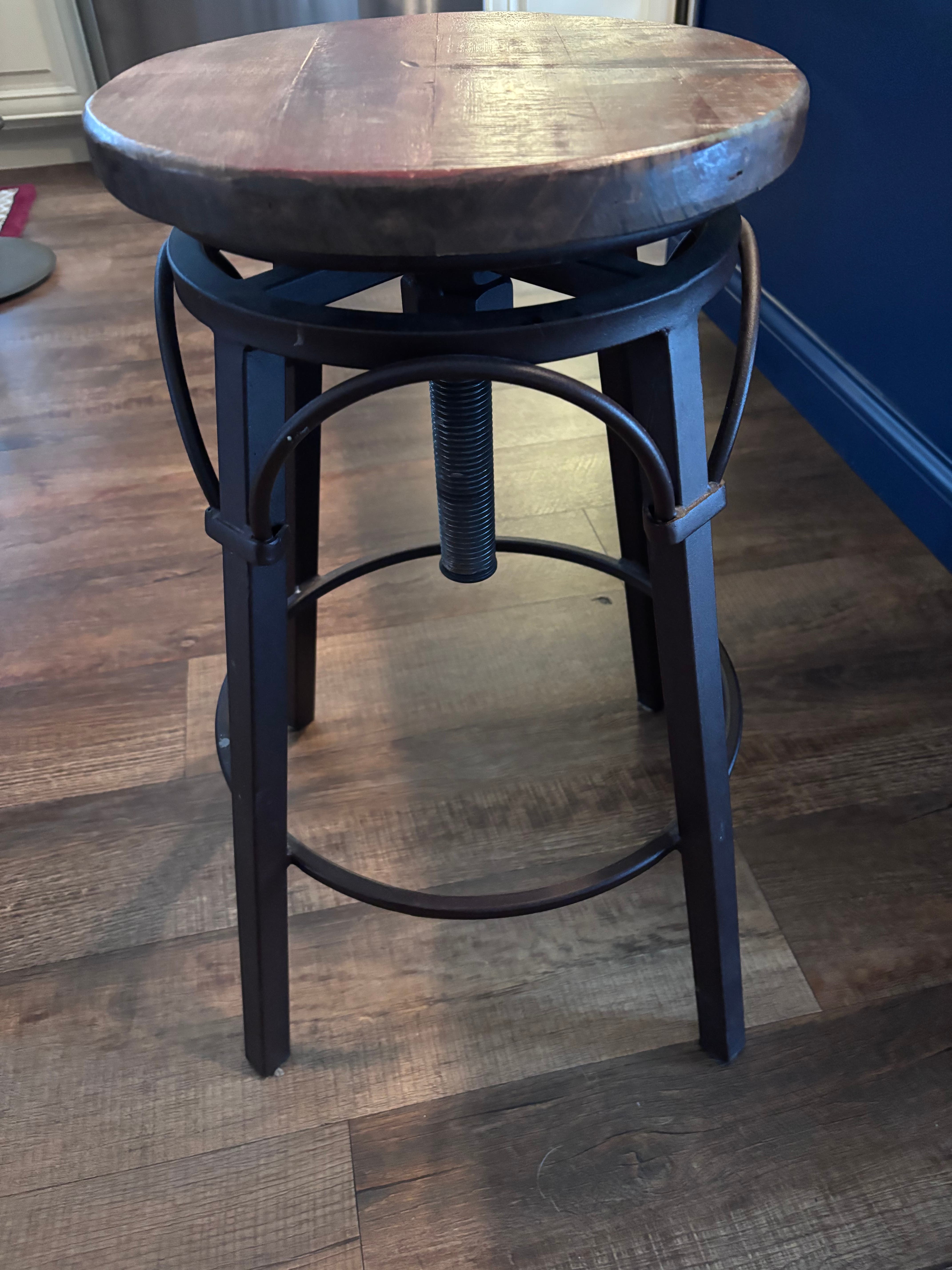 4 counter height adjustable stools $150 text or call 203 710 9803