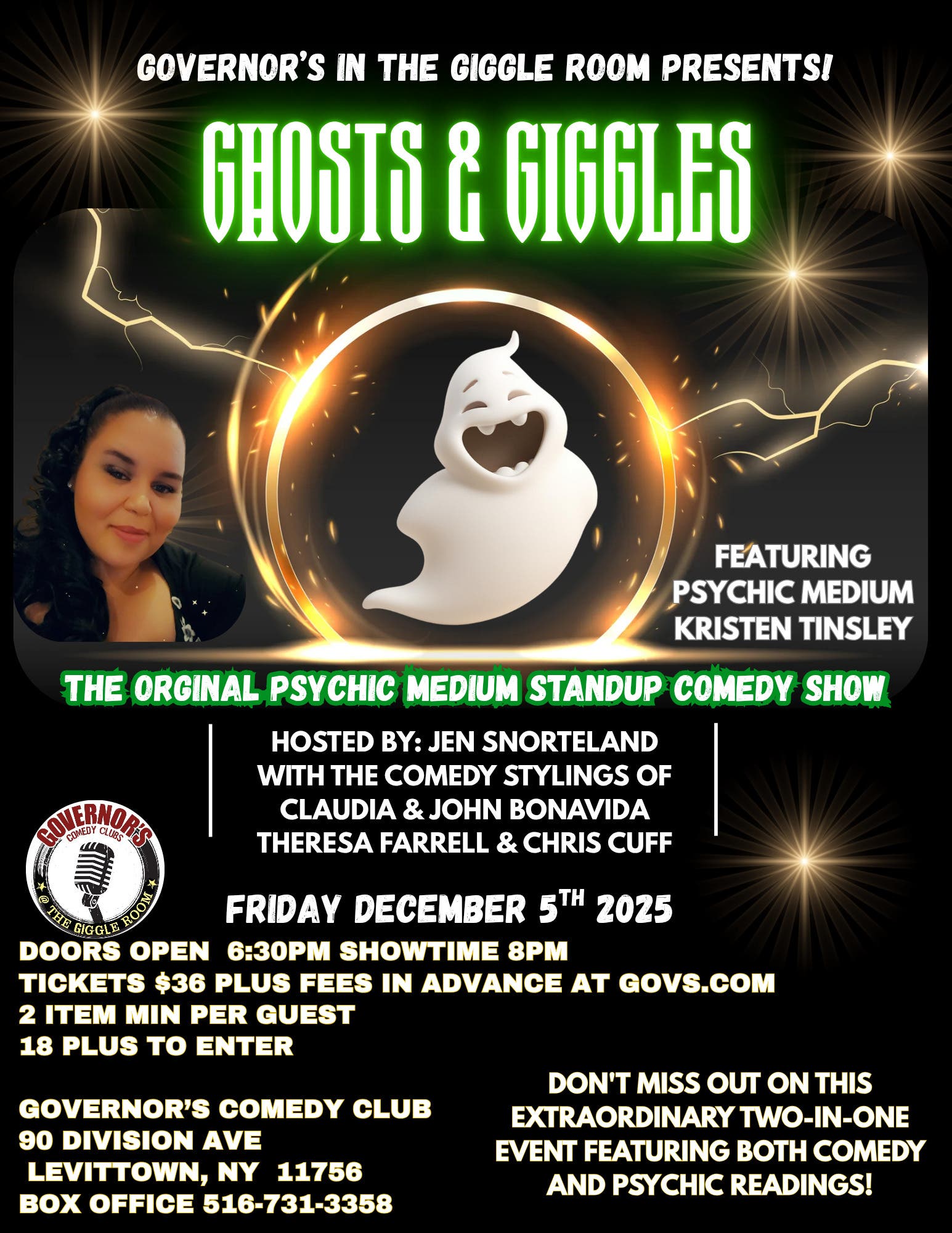 Ghosts & Giggles: The Original Psychic Medium Standup Comedy Show