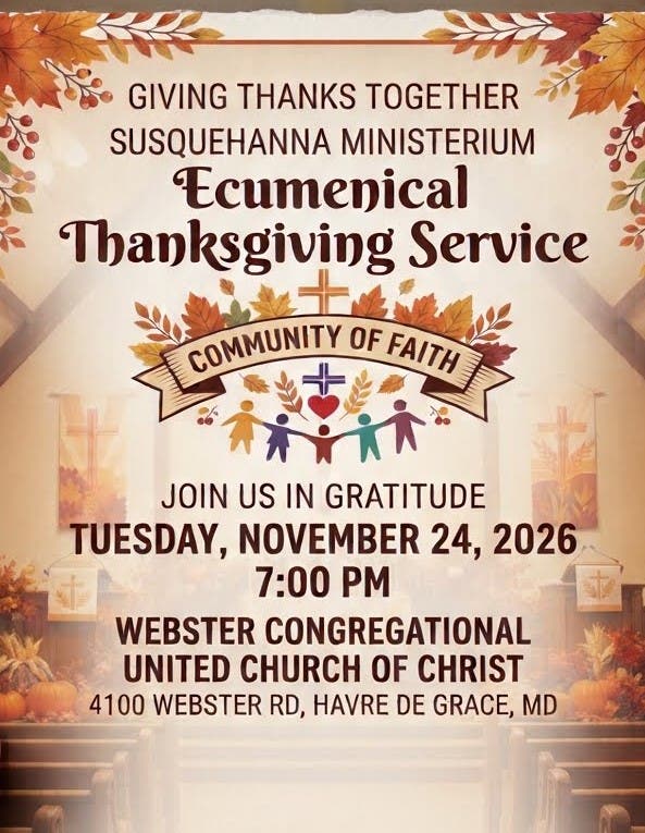 Susquehanna Ministerium Ecumenical Thanksgiving Service