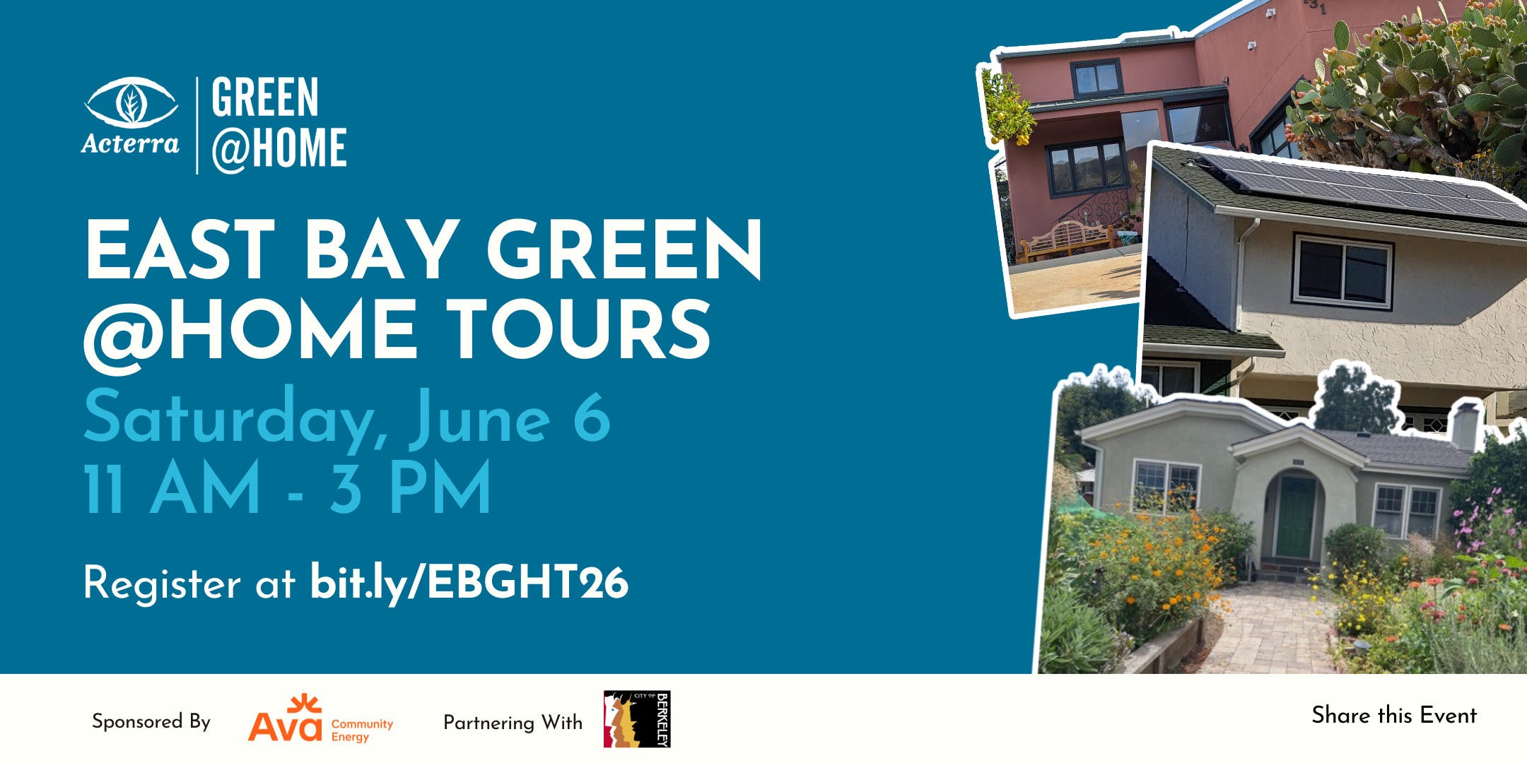Want to tour green homes in East Bay? Ask Q's about Electrification? Solar? HVAC? Join us June 6!