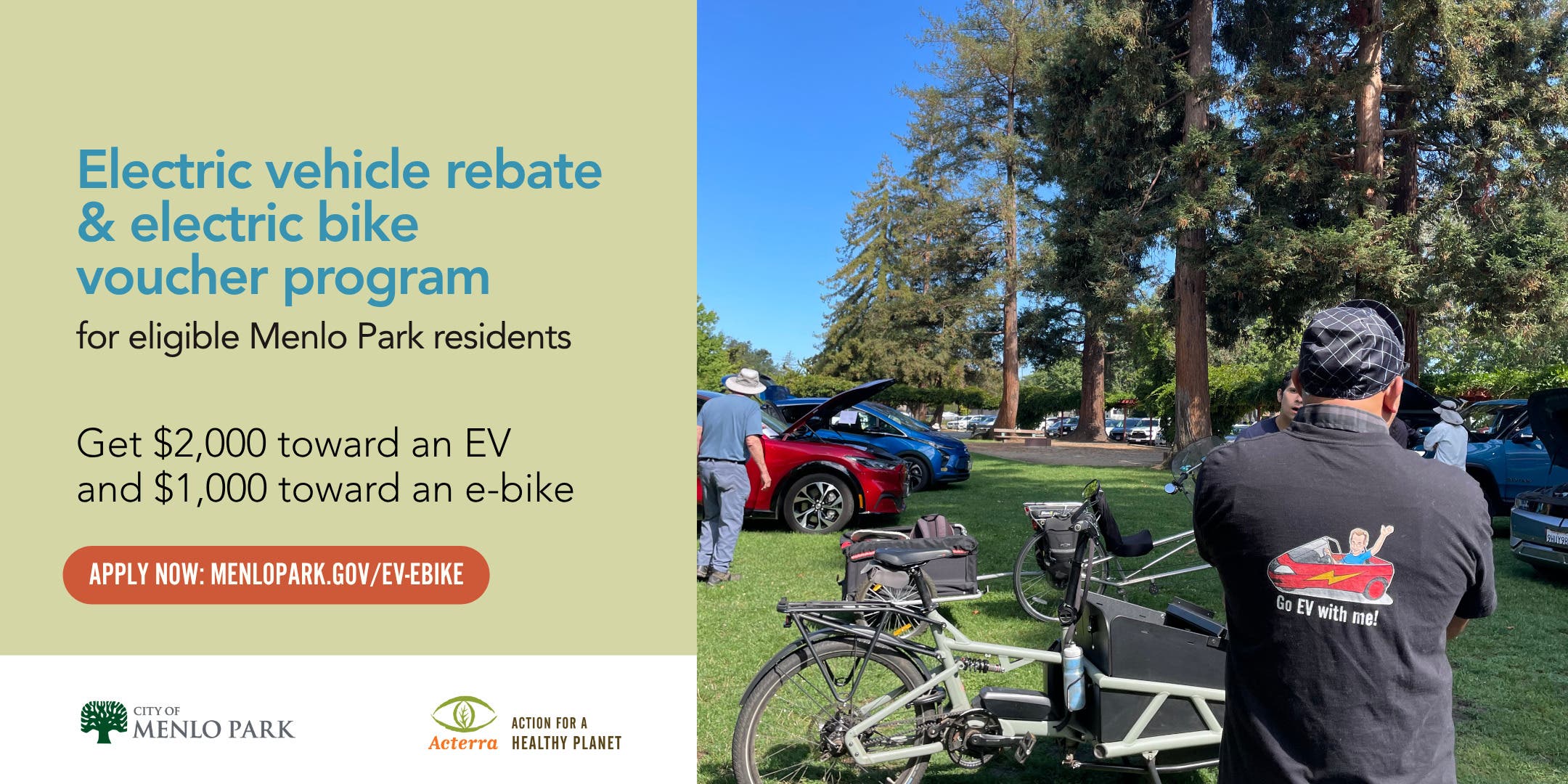 Menlo Park Electric Vehicle Rebate and Electric Bike Voucher Program