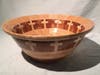 This gorgeous wood inlay bowl design depicting the Crosses of Normandy is one of 30 artist items up for auction.