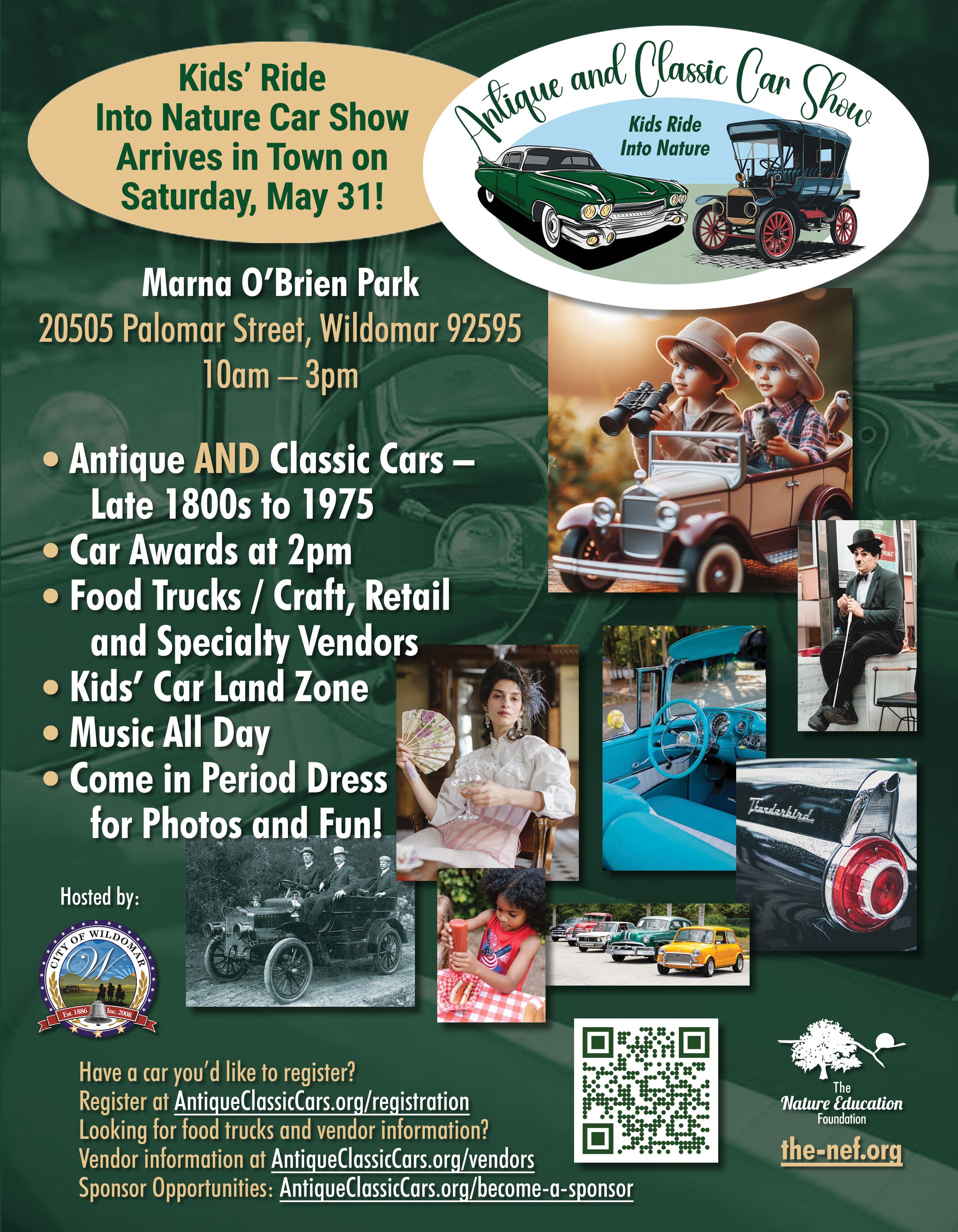 KIDS' RIDE INTO NATURE ANTIQUE and CLASSIC CAR SHOW