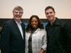 Tim McCormick CEO of SOS Illinois with Dining & Conversations Luminaries Star Jones and Christian Bale