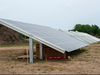 Pepper/Riley Construction along with Kelso-Burnett Company works at the construction site installing the solar array for the new Pritzker Military Archives Center. 