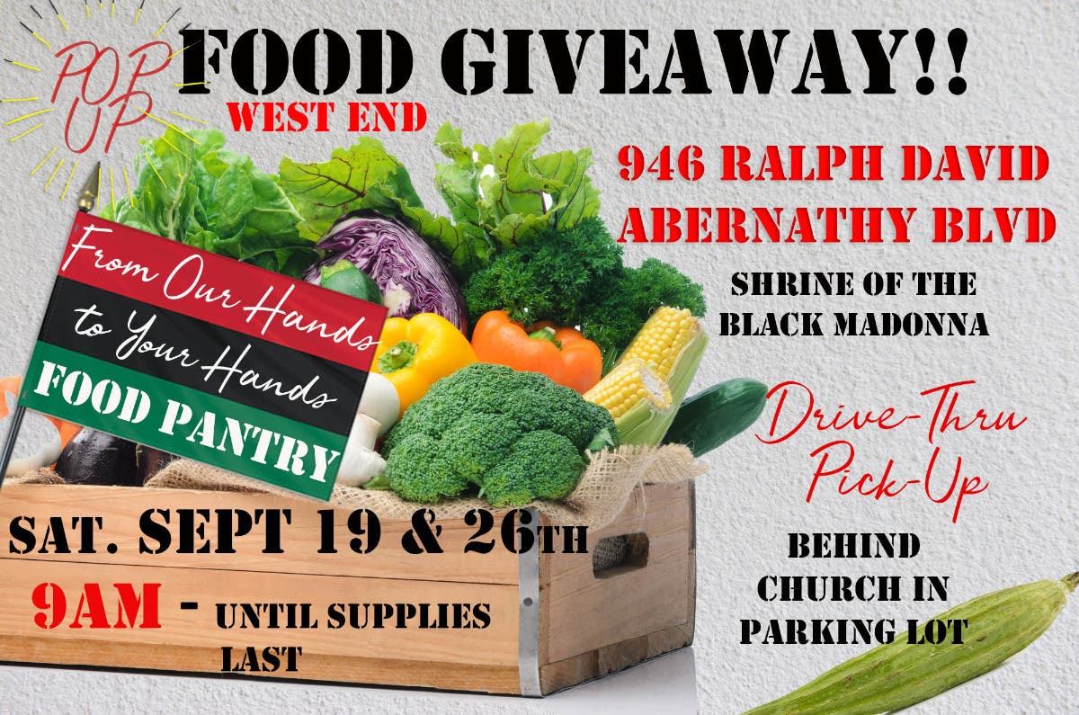 Sep 19 Food Giveaway From My Hands to Your Hands Food Pantry
