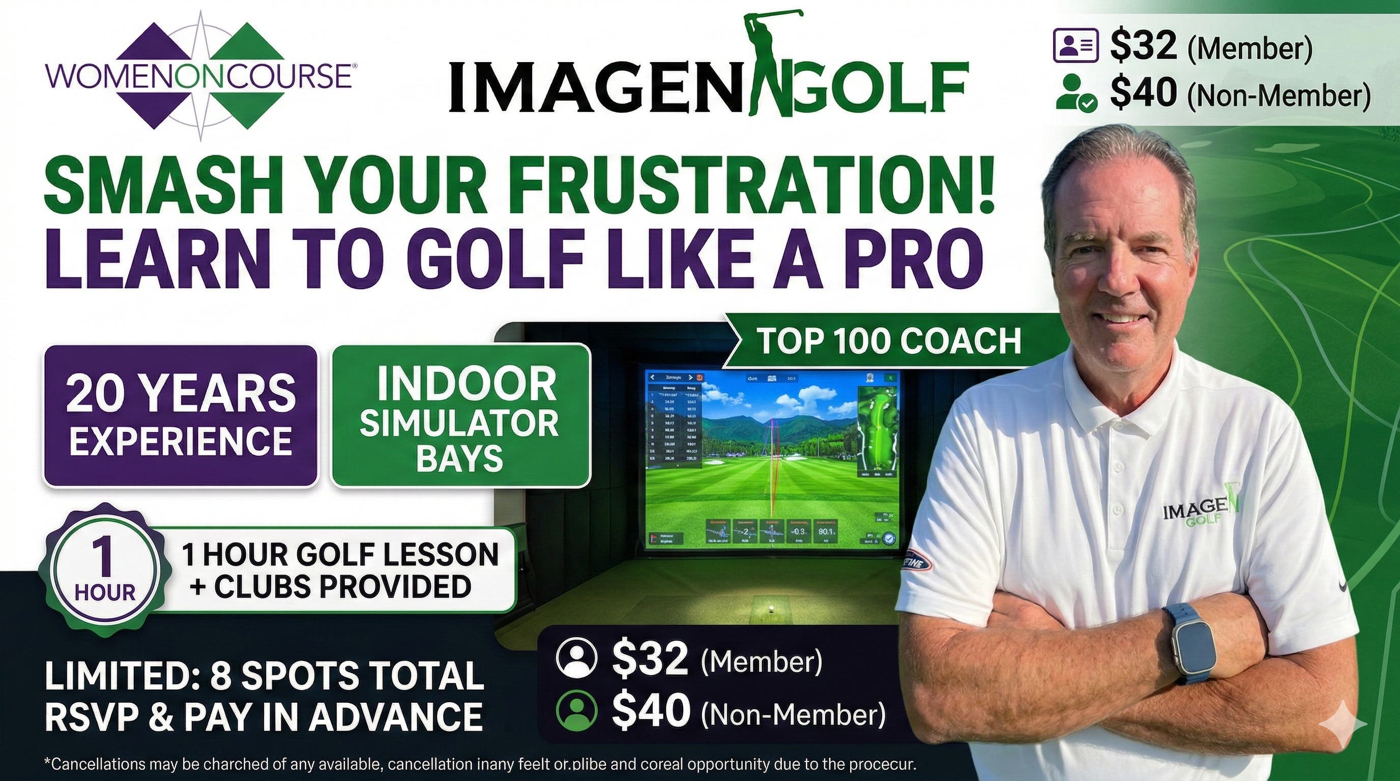 Women's Indoor Learn to Golf Lesson