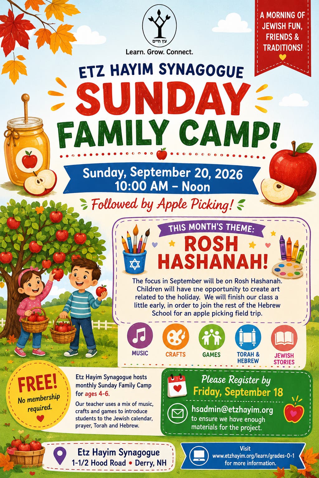 Etz Hayim Synagogue Sunday Family Camp