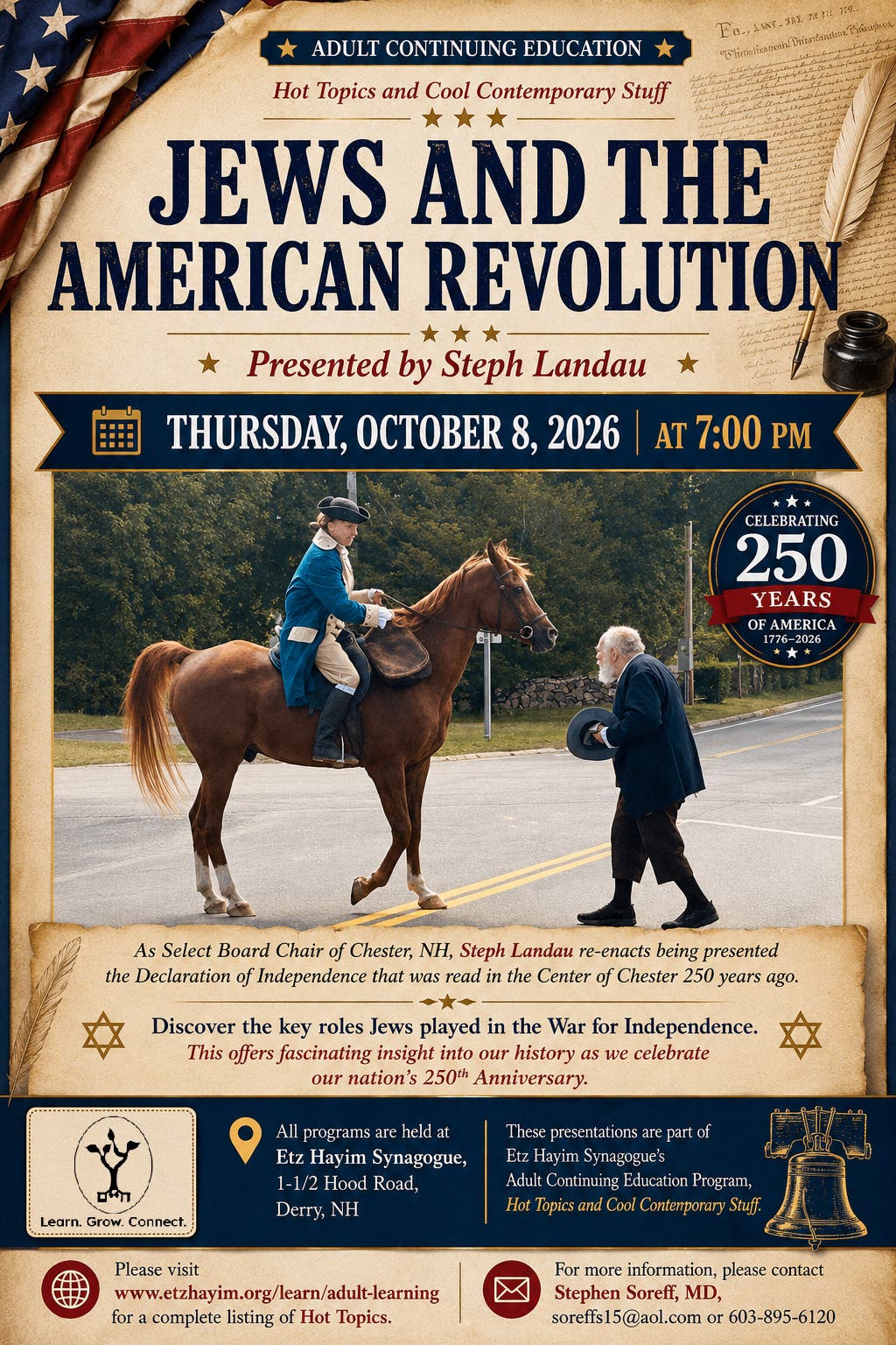 Etz Hayim Synagogue Presents: Jews & The American Revolution